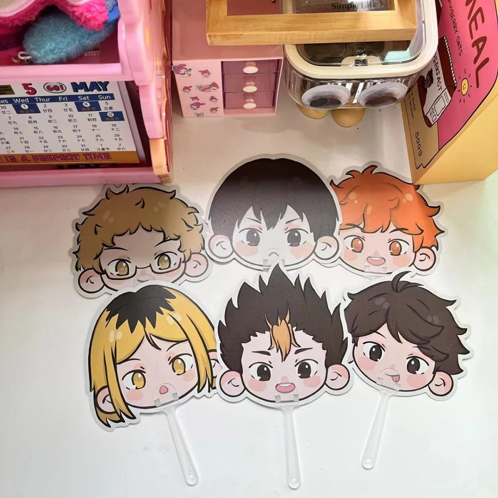 Creative Anime Figure Haikyuu!! Summer Small Fan Tobio Kageyama Cartoon Cute Hinata Shoyo Fan Photography Tools Children's Gifts