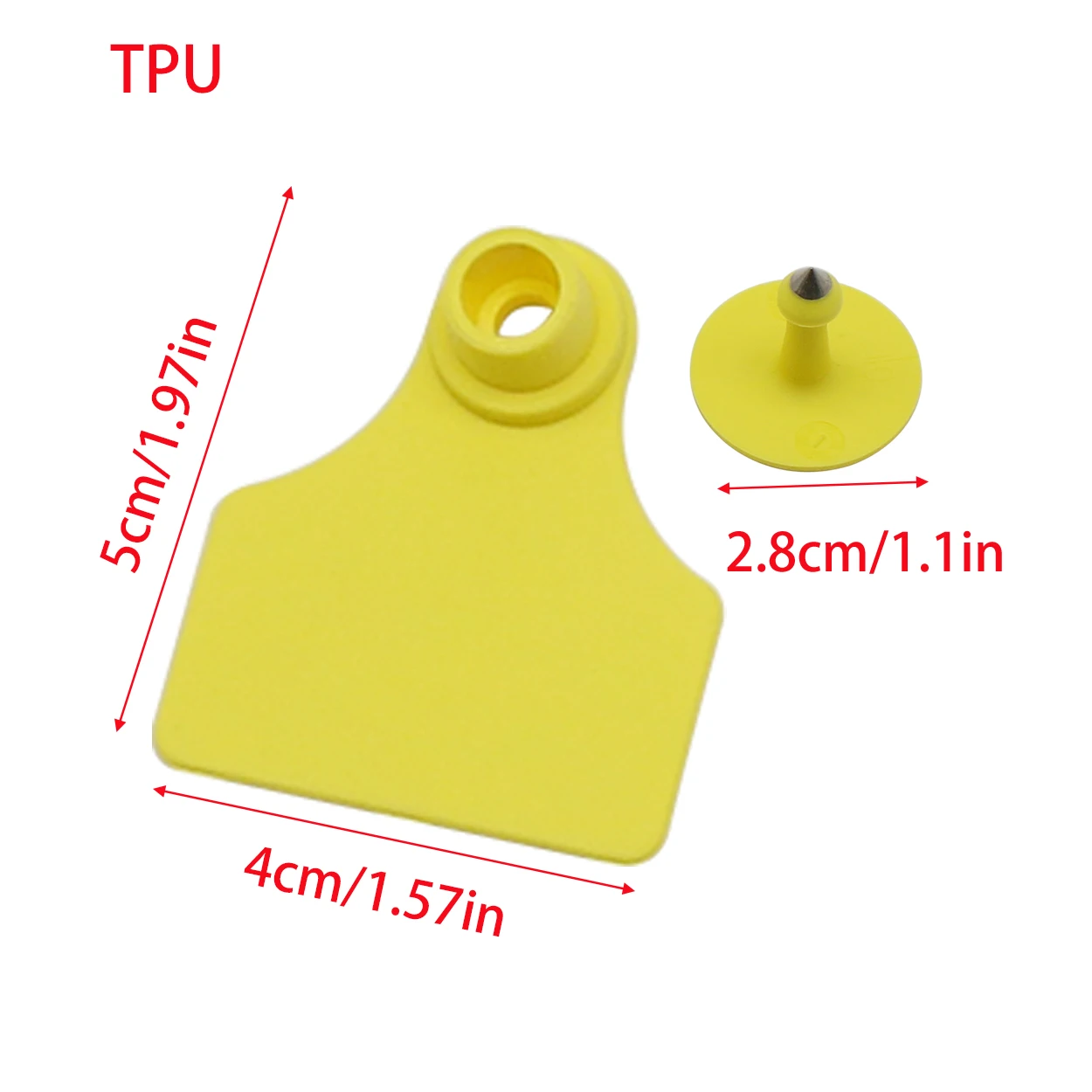 10 Sets TPU Material Cattle Ear Tags Pig Cow Wordless Mark Card Copper Head Earrings Farm Animal Identification Card