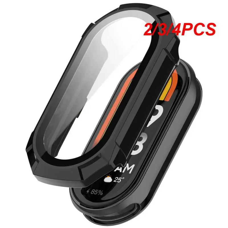 2/3/4PCS Protective Shell Integrated Case Pc Tempered Film For Miui Band8 Case Film Shell Membrane Integration Tempered Film