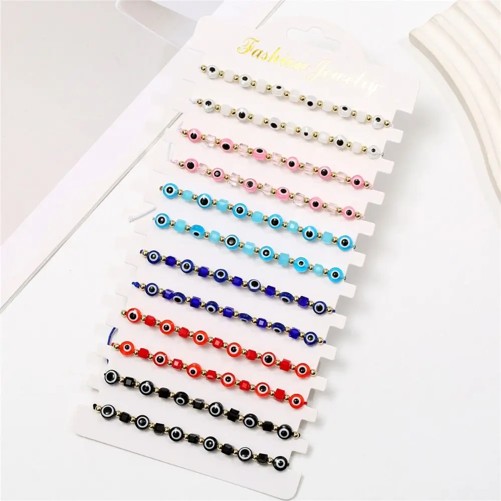 

Adjustable Evil Eye Bracelet Handmade Braided Wristband Wrist Jewelry Blue Eye Good Luck Success Rope Prayer Bangles