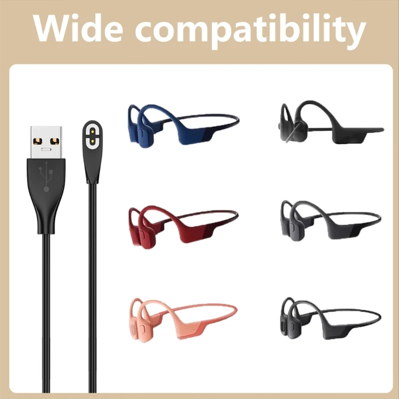 Magnetic Charging Cable for S810/AS700 AS660/S661 AS800/AS803 Bone Conduction Bluetooth-compatible Headphones Replace F19E