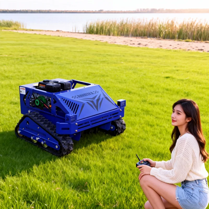 

Customized Upgraded Version Remote Control Lawn Mower - 550MM Tracked Efficient Mowing Machine for Garden Care