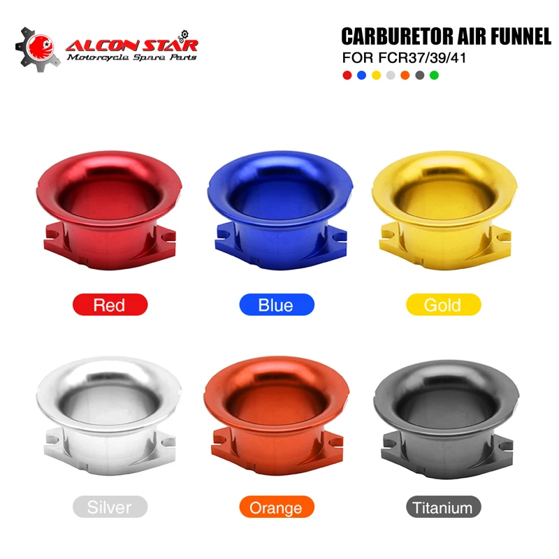 Alconstar Velocity stack FCR air filter Carburetor FCR37/39/41mm Repair Parts  Trumpet air filter CNC Aluminum Wind Horn Cup