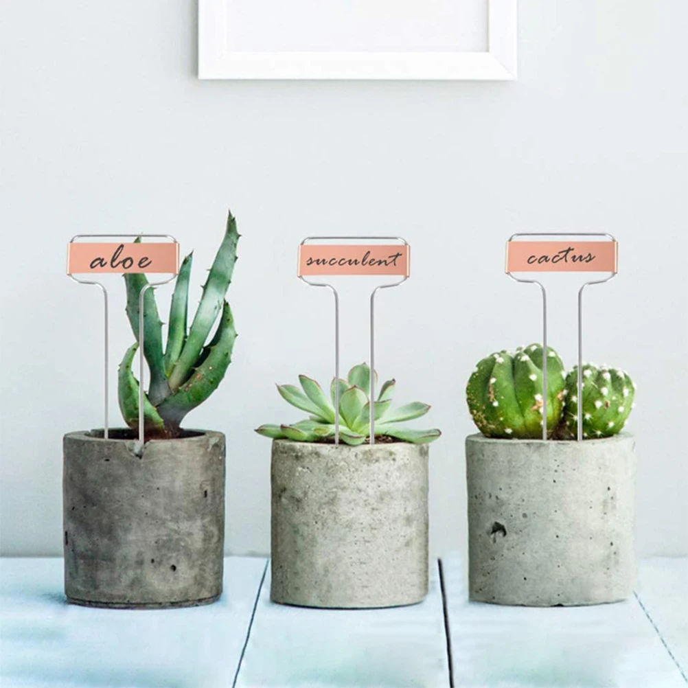 

20pcs Copper Plant Tags Sturdy Reusable Garden Label Markers Rose Gold Decorative Vegetable Signs for Outdoor Flower Pots Herb