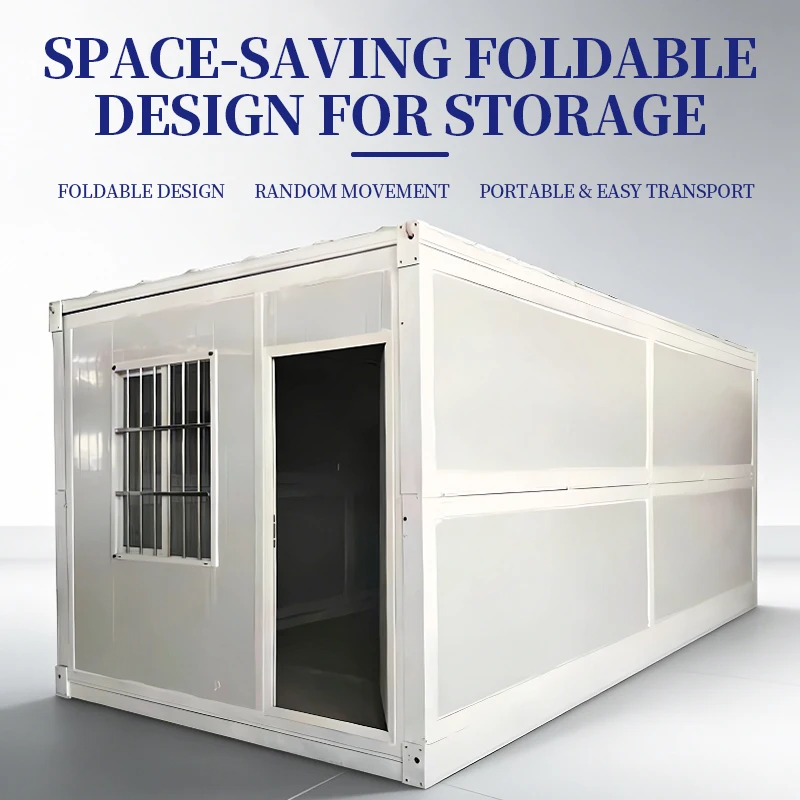 China Factory 20FT Foldable Container House Prefabricated Modular Home Sandwich Panel Light Steel Structure for Hotel Workshop