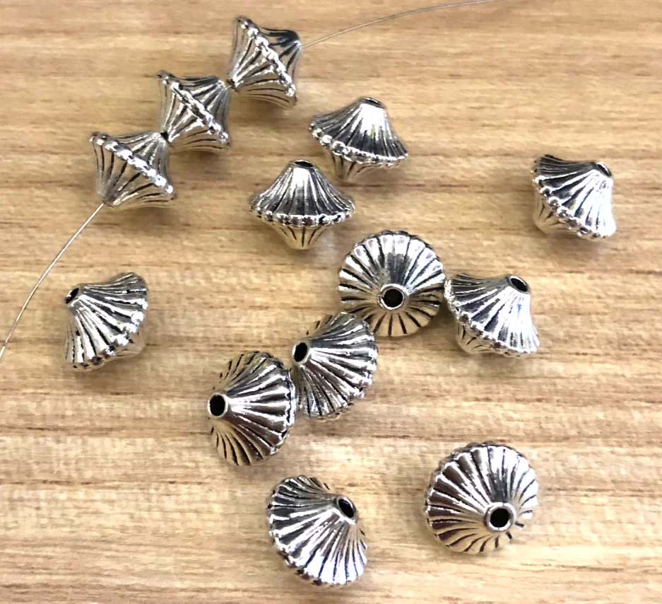 20pcs   10*10mm     Alloy metal  tapered spacer beads  handmade DIY accessories  HW2896