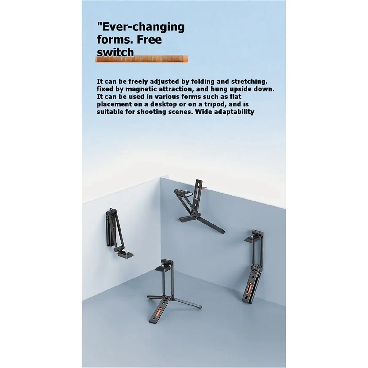 【~ New Y24A】Magnetic Quick Mount Foldable Tripod for Pocket/ Luna Nano Foldable Camera Holder Stand