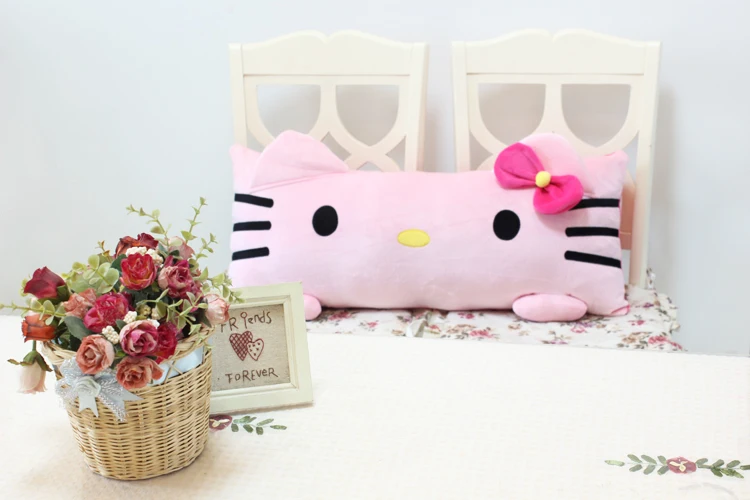 Big Size Sanrio Hello Kitty Plush Pillow Hello Kitty Cushion Melody Sofa Bed Soft Sleeping Pillow Washable Home Decor Girl Gifts