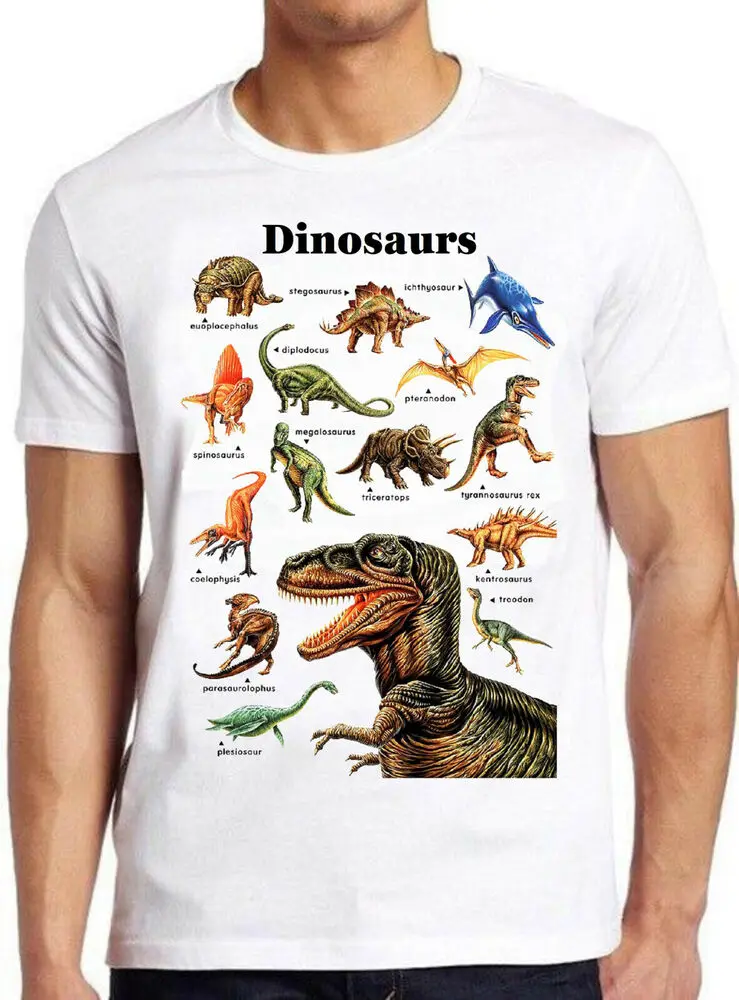 Dinosaurs T Rex Triceratops Stegosaurus Megalosaurus Meme Gift Tee T Shirt M637High Quality 100%Cotton Short Sleeve