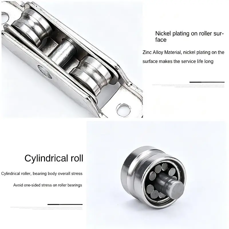 Sliding Door Window Roller Noise Free Double Wheel Anti-Corrosion Pulley for Balcony Patio Wardrobe Furniture Repair Accessory