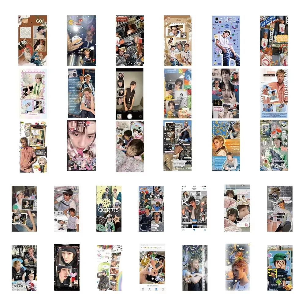 30pcs/set CORTIS Aesthetic Photo Stickers Kpop Idol Waterproof Stickers Water Bottle Luggage Scrapbook Decor Decals