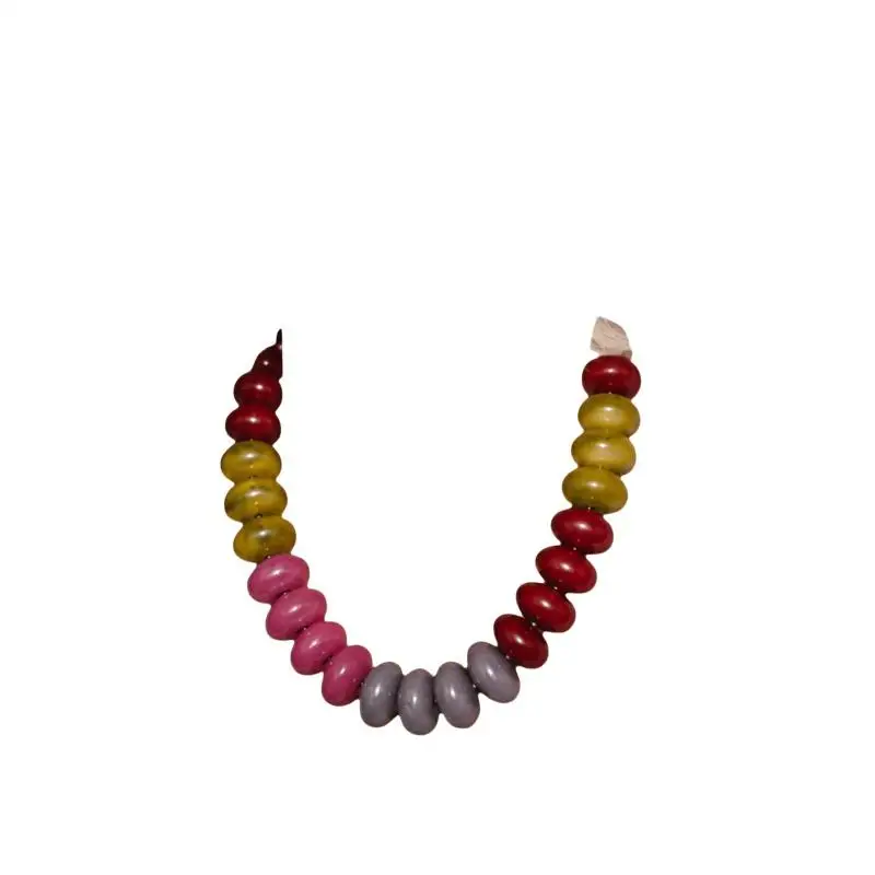Böhmische kurze Choker-Halskette aus Acrylperlen, Retro-Schmuck in Kontrastfarben für Damen, elegantes Accessoire für Dinnerpartys. – Detail 6