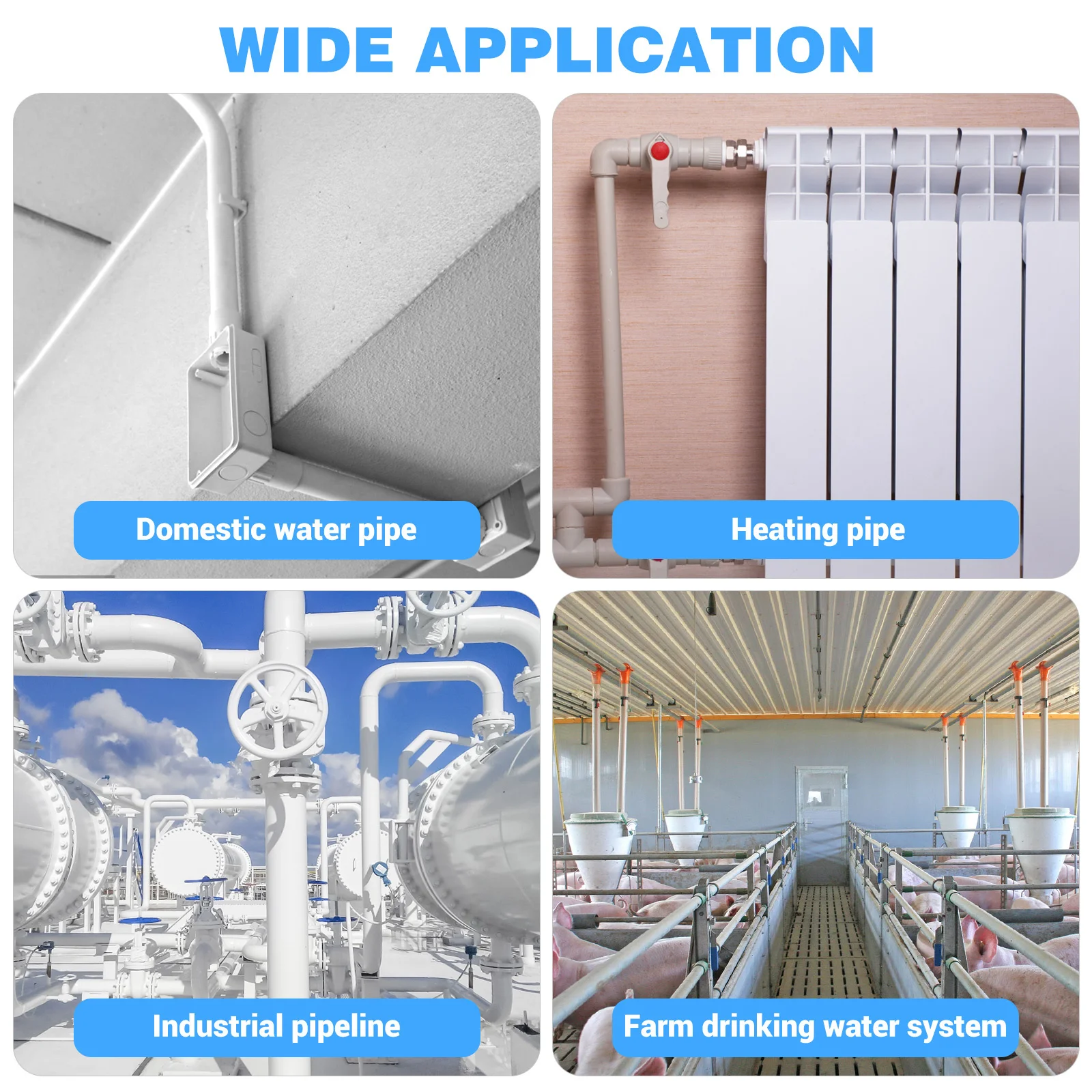 

50pcs U Shape 40Mm Pvc Clamp For Thin Wall Hose Fixing Support Resistance To Scaling Corrosion Riding Horse Clasp