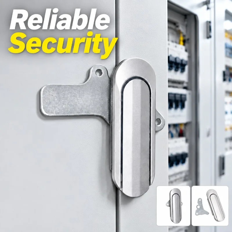 AB403-2 Flat Equipment Lock Aluminum Alloy Power Cabinet Distribution Box Mechanical Keyed-alike Panel Cabinet Latch Hardware