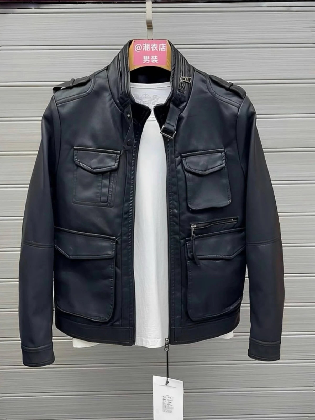 

Мужская повседневная кожаная куртка на молнии с воротником-стойкой, новая осенняя коллекция, модная, приталенная, с длинными рукавами, для весны, индивидуальный стиль