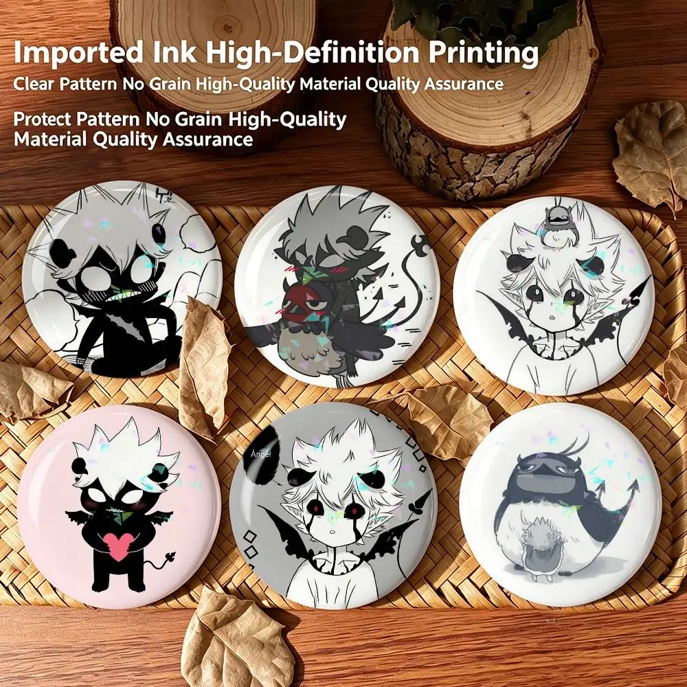 L-Liebe Nero Anime Black Clover Badges Creative Tinplate Round Button PinsBrooch Badge Clothes Backpack Custom