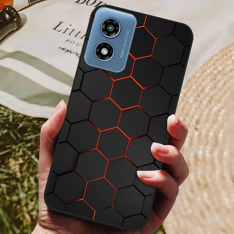 For Motorola Moto G Play 2024 Case Soft TPU Silicone Back Cover for Moto G Play Gen 3 Phone Cases Protective Fashion Coque Black