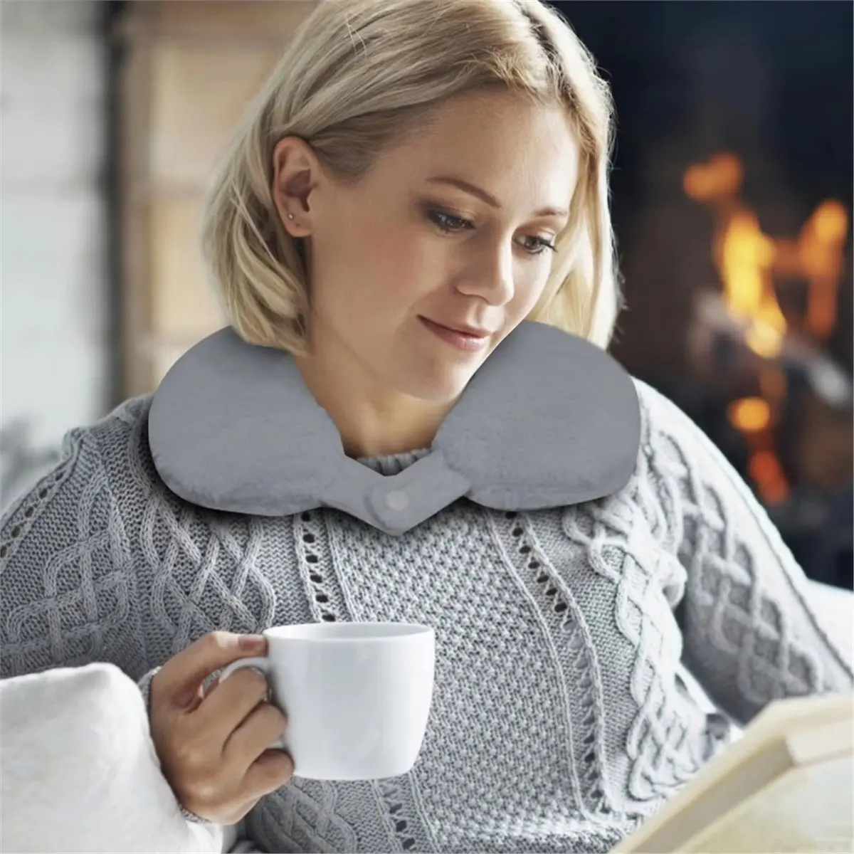 温水袋-首用-快適-漏れ防止-ソフト-u字型-冬用-首温めラップ-冬の寒さ対策-ママ用-背中用-b