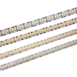 Tira flexible de luces led, 2835 SMD, 240led/m, cc 12v, 24v, CCT 5m, blanco neutro, 4000k, PCB blanco, no impermeable, IP20