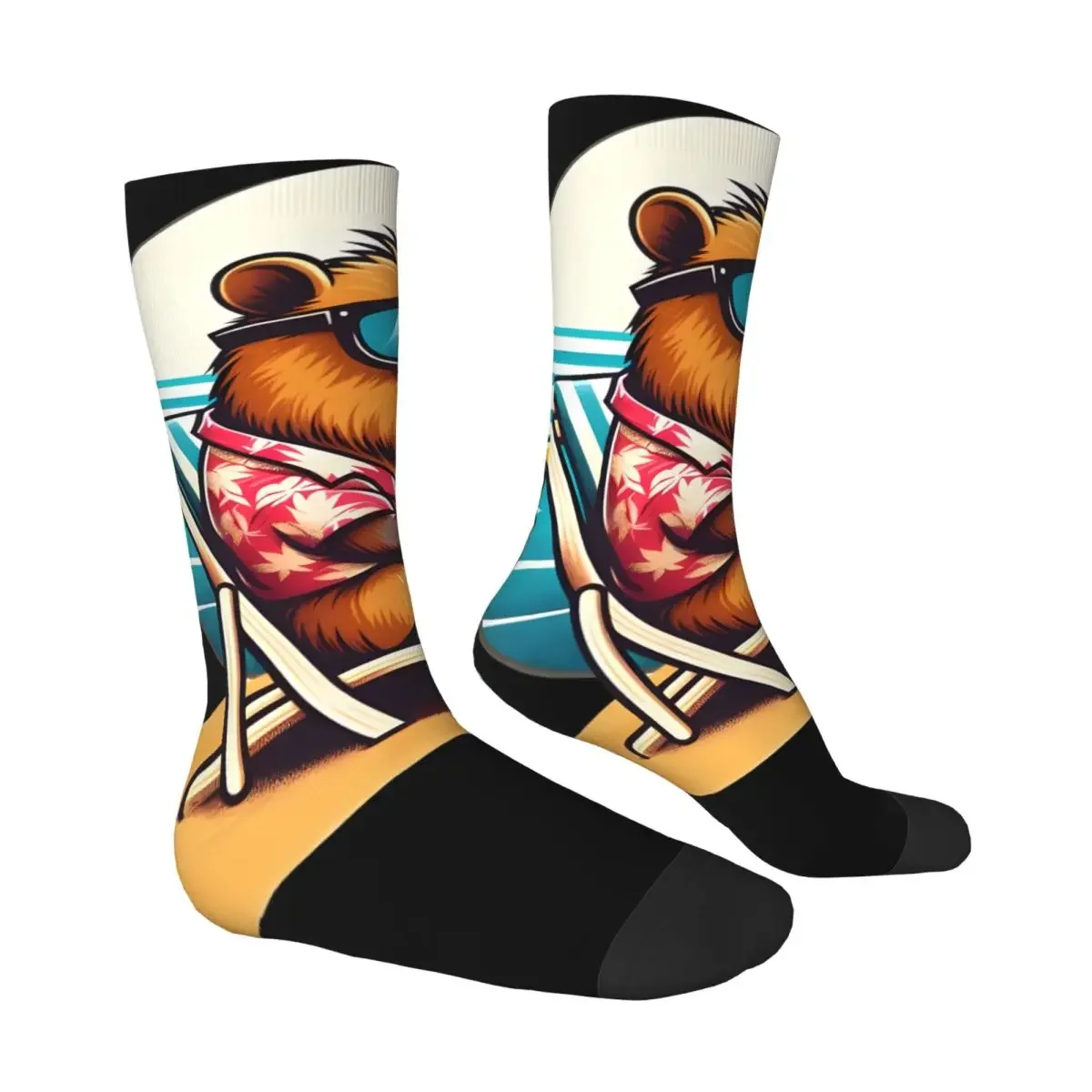 Homem estampado de meia capivara