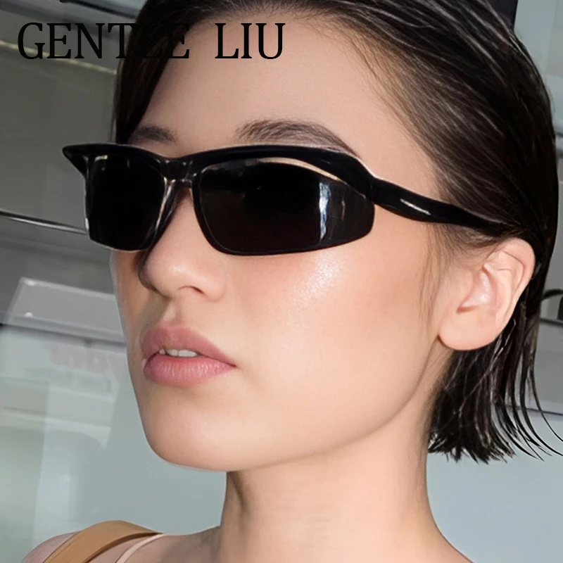 

Y2K Punk Cat Eye Semi Rimless Sunglasses Women Men 2024 Luxury Brand Geometric Frame Sun Glasses For Lady Stylish Eyewear UV400