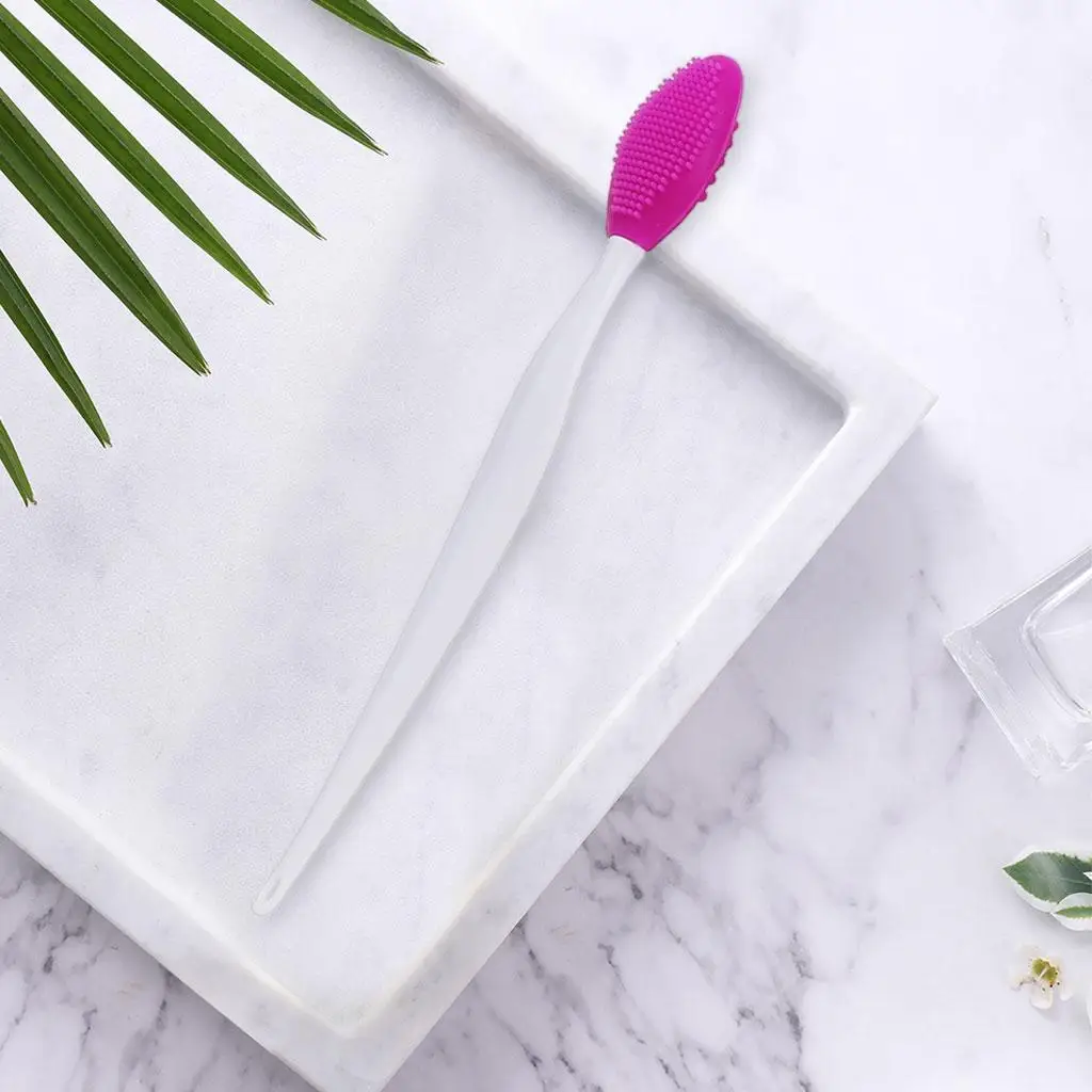 Ferramenta de escova de lábios dupla face, Face Scrubber, Esfoliante de silicone, Mini esfoliante para cuidados com a pele facial