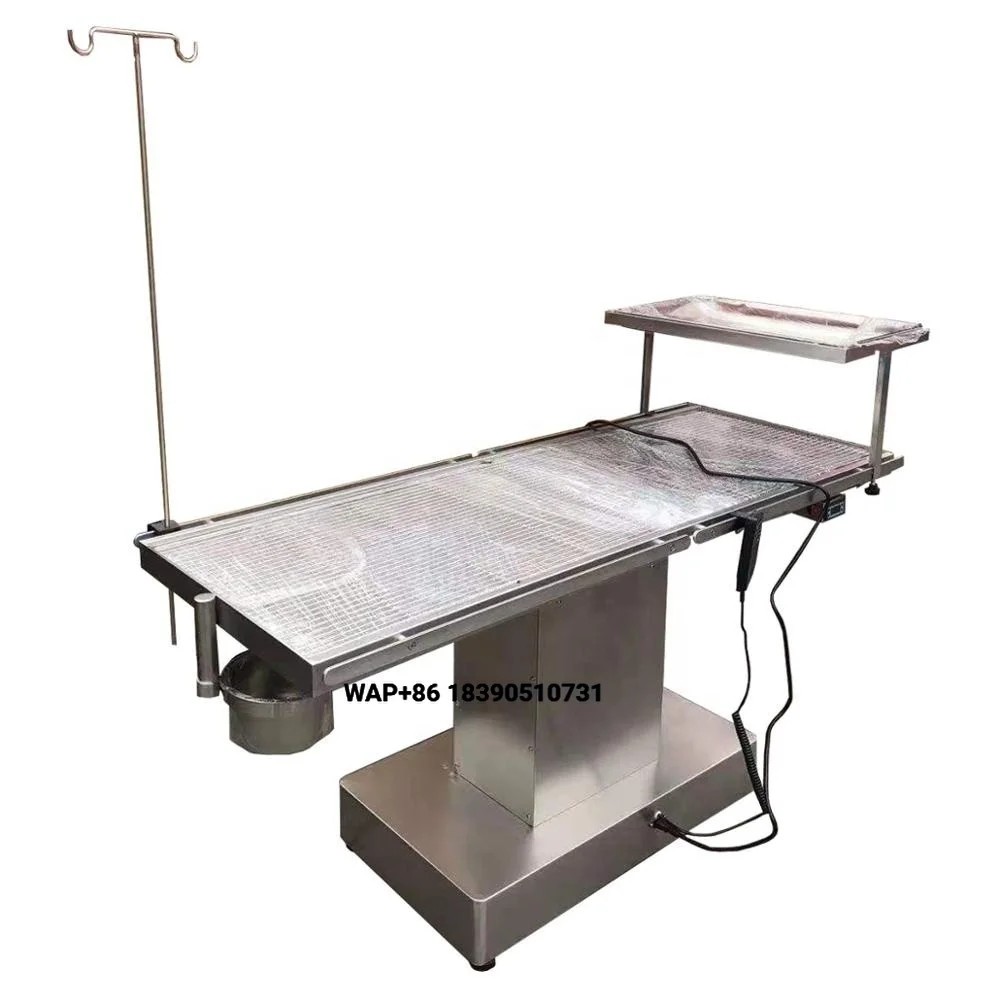 Economical veterinary operating table, electric clinic veterinary equipment, with tissue tray