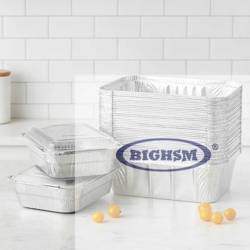 Disposable Food Grade Aluminum Foil Food Containers Perfect For Takeout Catering And Baking