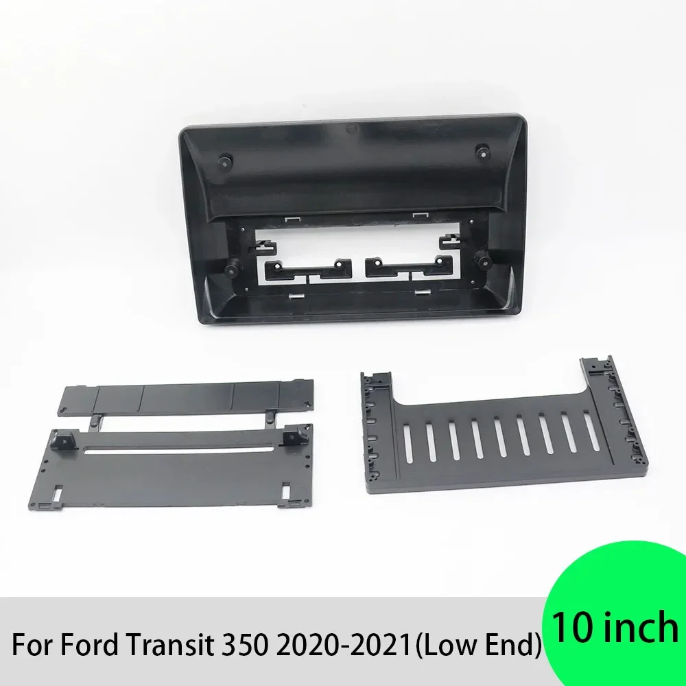 For Ford Transit 350 2020-2021 Low End 10 Inch Car Frame Fascia Adapter Android Radio Dash Fitting Panel Kit