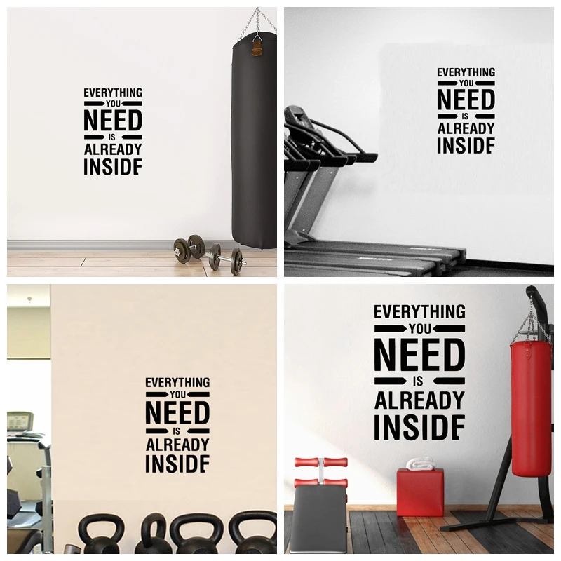 

1 pc everything you need is already insidf Family Wall Stickers Mural Art Home Decor For gym Decoration Sticker Murals