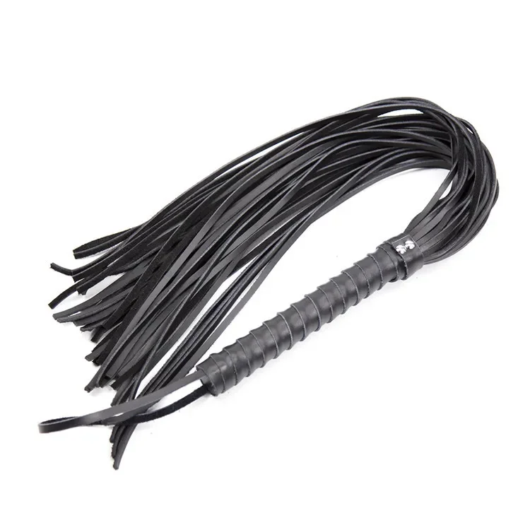 New 68CM Genuine Leather Tassel Horse Whip With Handle Flogger Equestrian Whips Teaching Training Riding Whips