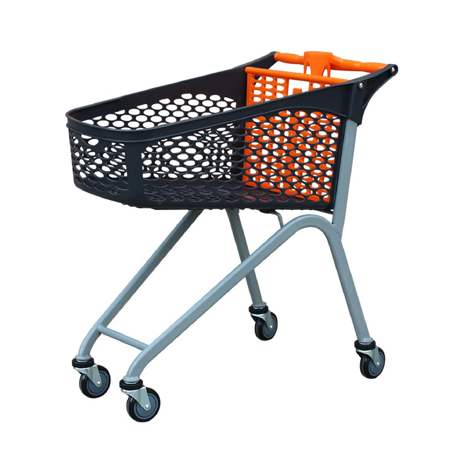 

Supply new models, plastic shopping cart high foot, plastic shopping