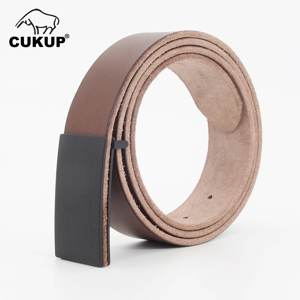 

CUKUP Washed Vintage 100% Pure Cow Cowhide Leather Smooth Belt for Men Jeans Accessories