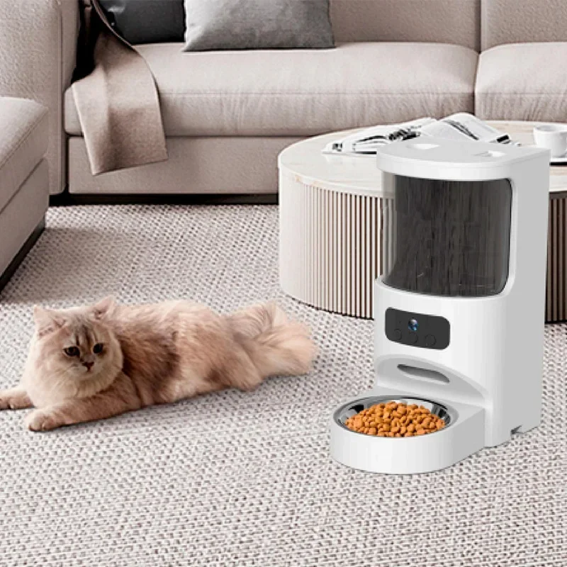 Cat Feeder,Smart App Pet Feeder Cat And Dog Food Double Bowl Smart Pet Feeder Wifi Food Dispenser Timed Automatic FoodDispenser