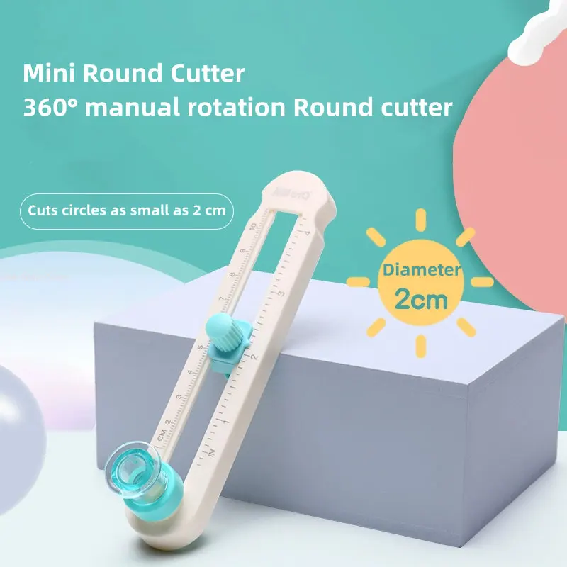 Mini Rotating Round Cutter Paper Cutter Round Cutter Handbook Scrapbooking Decoration Round Material Cutting Tools Paper Trimmer