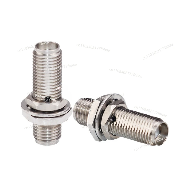 SMA-KYKG Stainless Steel Double Female Adapter with Waterproof Large Hexagonal 18GHZ Low Standing Wave Fixed Panel, A Group of 5