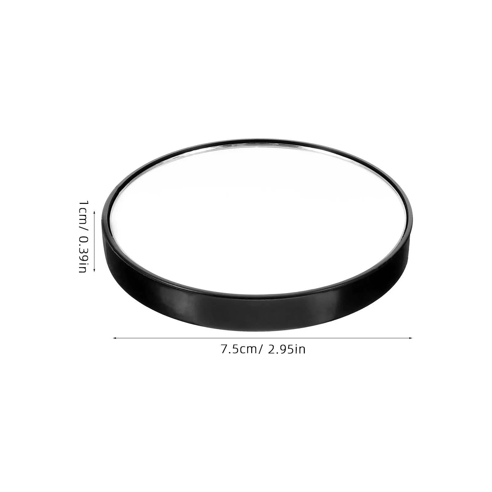 7.5cm 10x Magnifying Glass Mirror Compact Round Makeup Mirror Bathroom Tool Portable Pocket Size 2 Suction Cups Travel