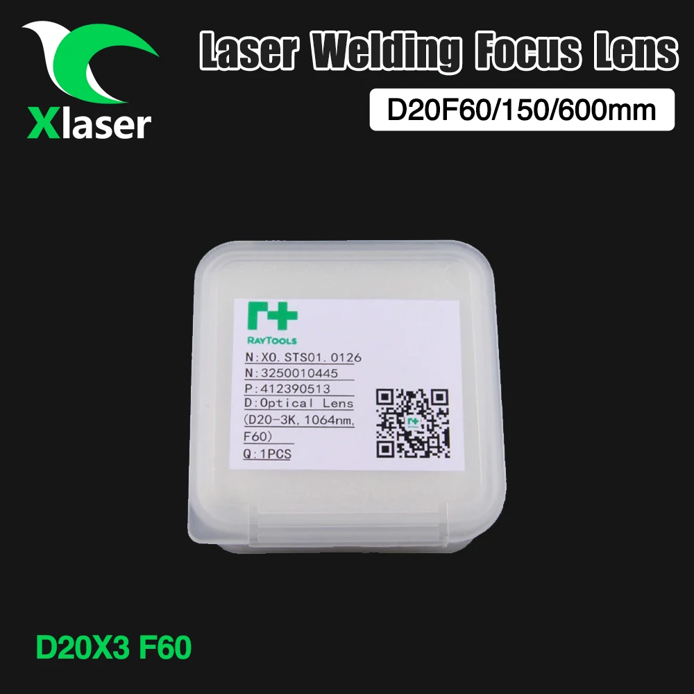 

Оригинальная фокусная линза для лазерной сварки XLaser Raytools D20x3 F60/150/600 мм для ручной сварочной головки Raytools BW101-GS с одним гальво