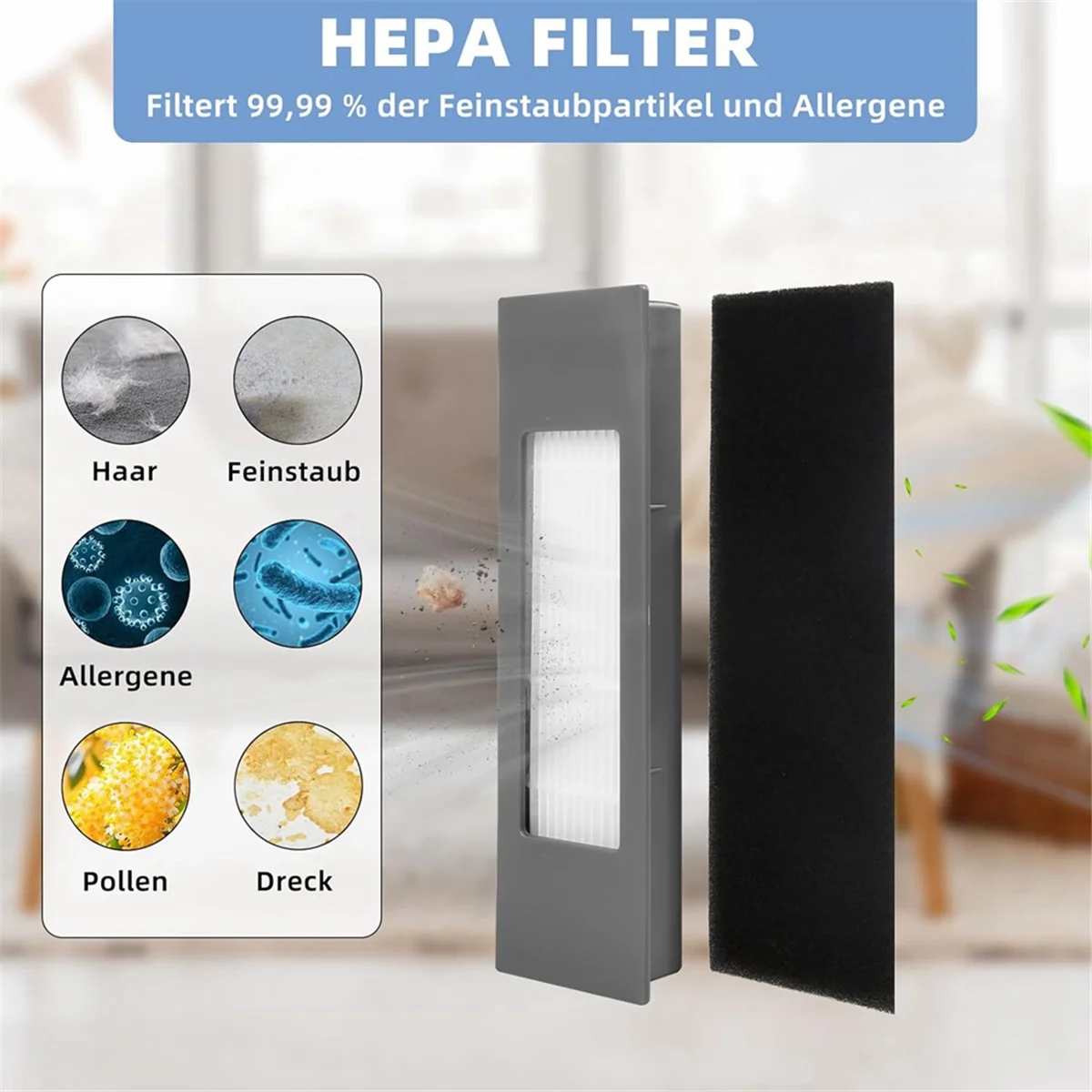 Ventes pour Ecovacs Deebot N8 / N8 + / N8 Pro / N8 Pro + / T9 / T9 + / N10 +, OZMO 950/920 / T8 / T8 +, filtres Hepa à brosse latérale principale