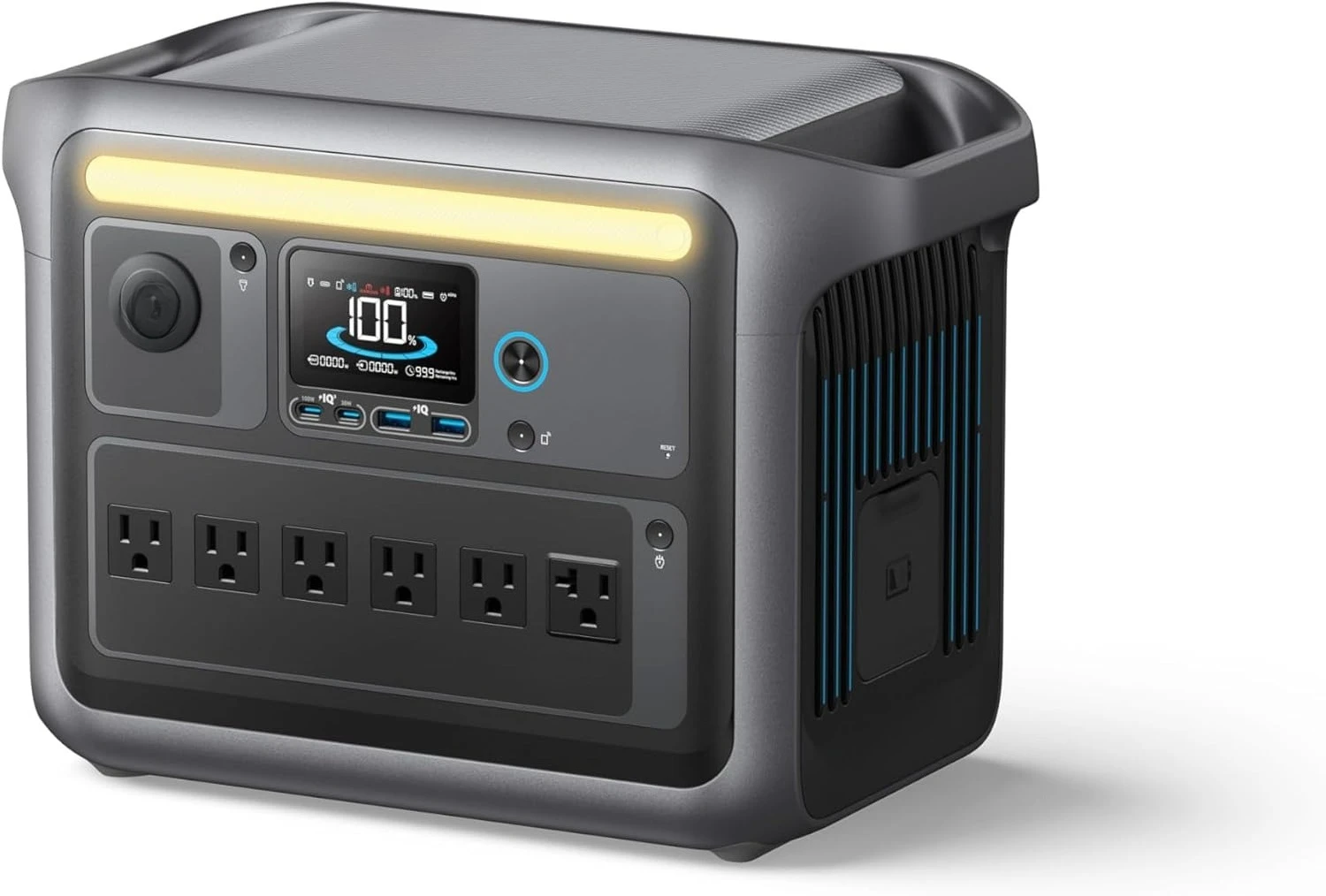 

C1000 Portable Power Station, 1800W (Peak 2400W) Solar Generator, Full Charge in 58 Min, 1056wh LiFePO4 Battery for Home Backup