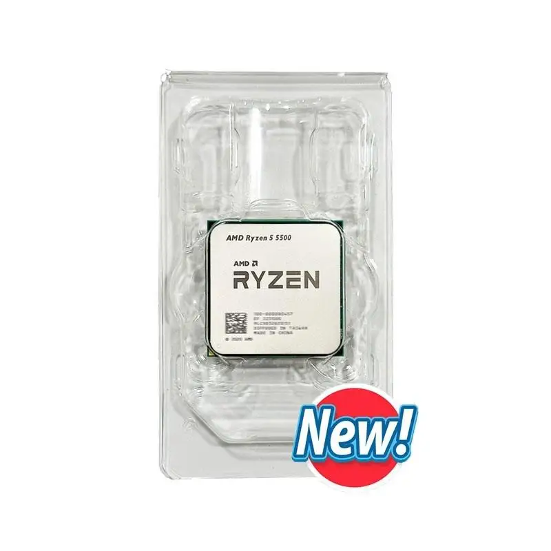 New! AMD Ryzen 5 5500 R5 5500 3.6 GHz 6-Core 12-Thread CPU 7NM L3=16M 100-000000457 Socket AM4 New but without cooler