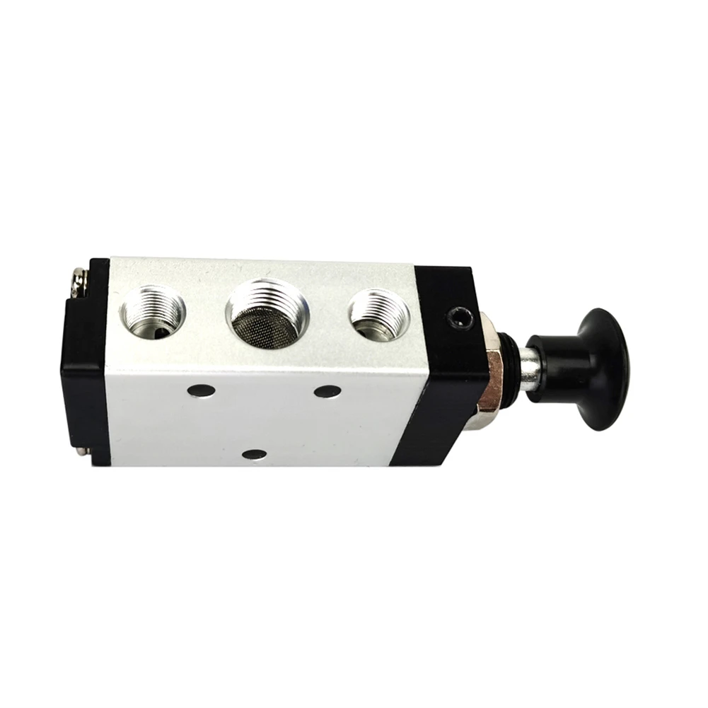 

Push Pull Pneumatic Valve 4R21008 5 Ways 2 Position with 4in BSPT Connector and Noise Reduction Muffler for Air Systems