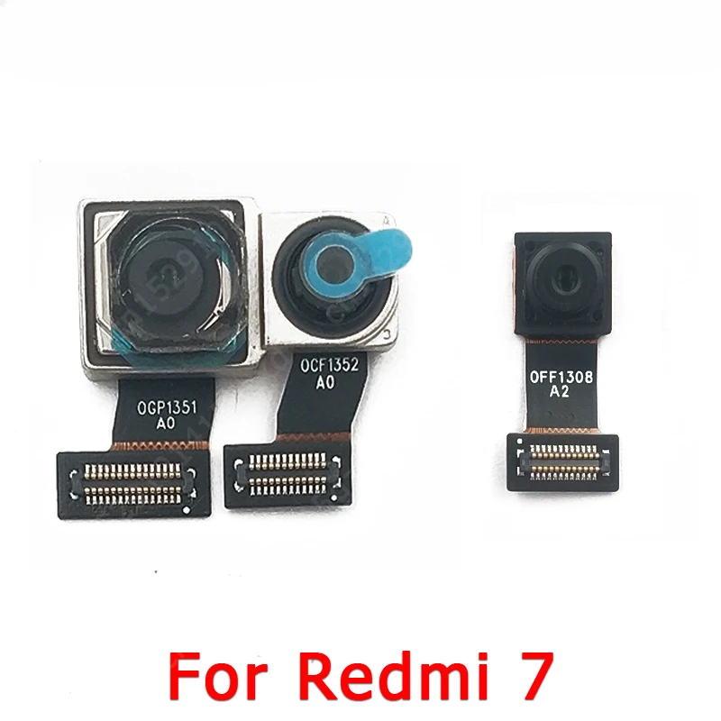 Front and Rear Back Camera For Xiaomi Redmi 7 7A Main Facing Frontal Camera Module Flex Cable Replacement Spare Parts