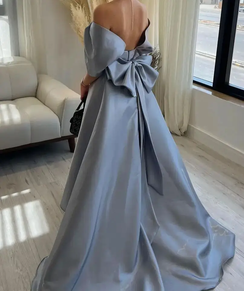 Customized A Line Floor Length Prom Dresses 2023 Vintage Party Dress Women Formal Evening Gowns Occasion Event With Bow Back