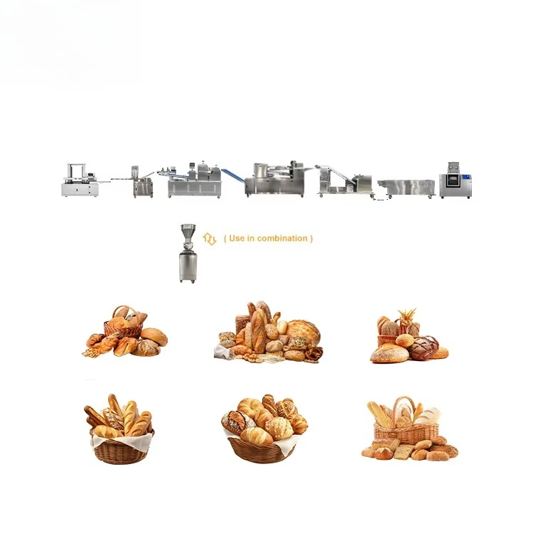 Customized Industrial Automatic Toasted Bagel Bread Making Machines Production Line Hamburger Bread Full Line for Big Business