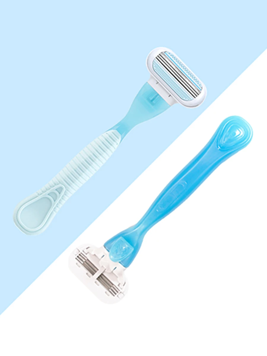 

3-Blade Manual Razor for Women & Men, Face & Body Hair Removal Shaver for Legs, Underarm, Bikini Line, Portable Shaving Tool