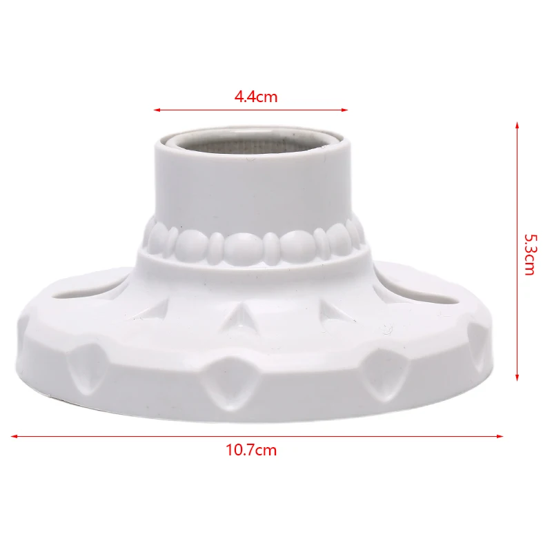 E27 Ceramics LED Light Bulb Holder Round Socket Base Hanging Lamp Socket Base