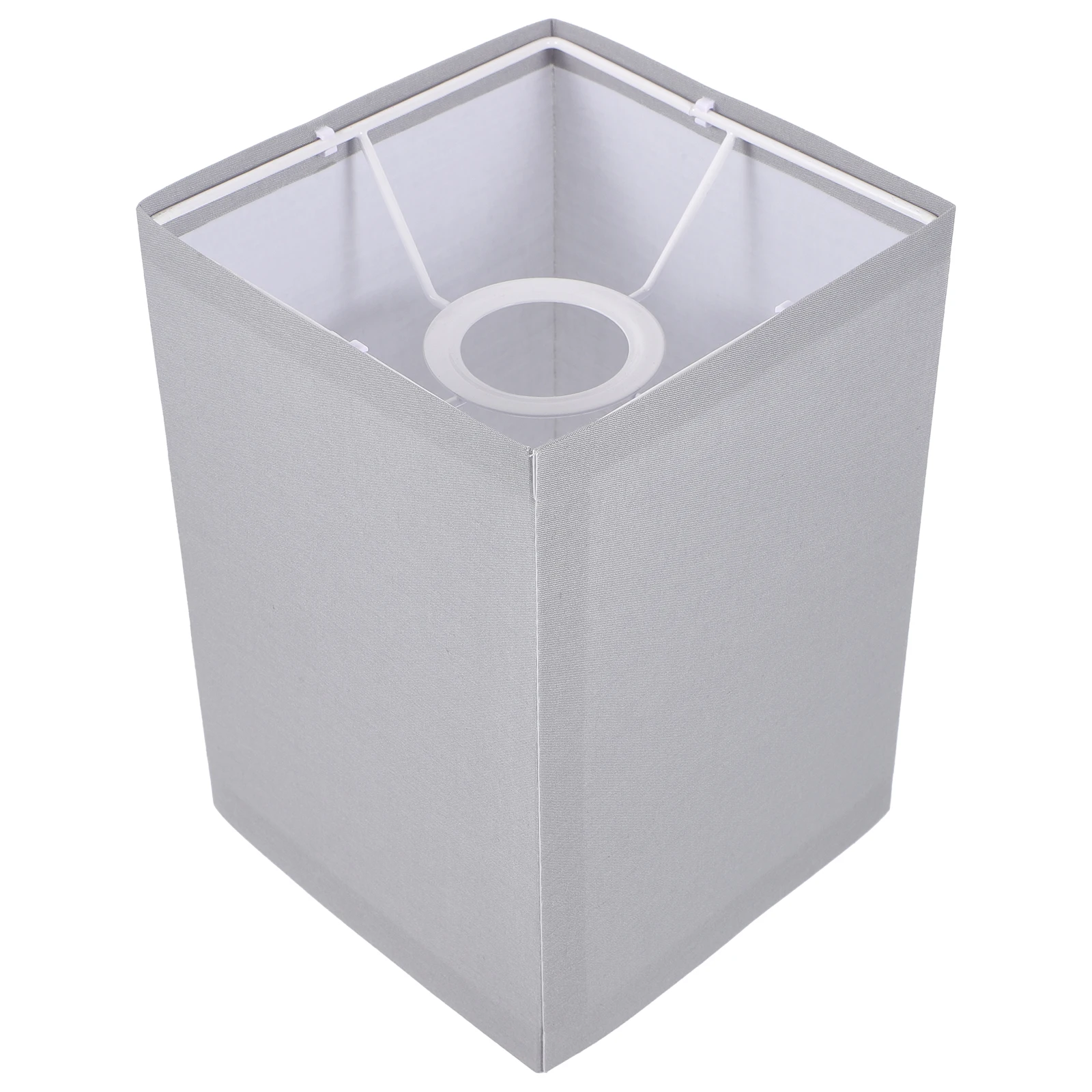 

Cloth Lampshade Fabric Table Desk Floor Hanging Replacement Shades Grey Square Metal Bedroom Living Room Lighting Accessories