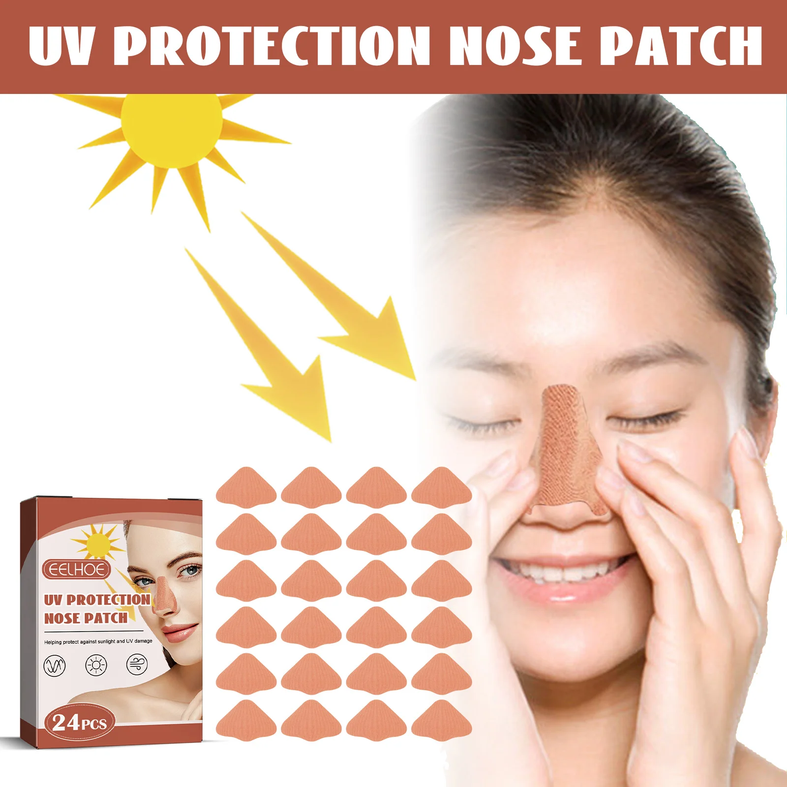 UV Protection Nose Patch Breathable Comfortable Protect Skin Against Sunlight Damage Refreshing Summer Resist UV Rays Sticker