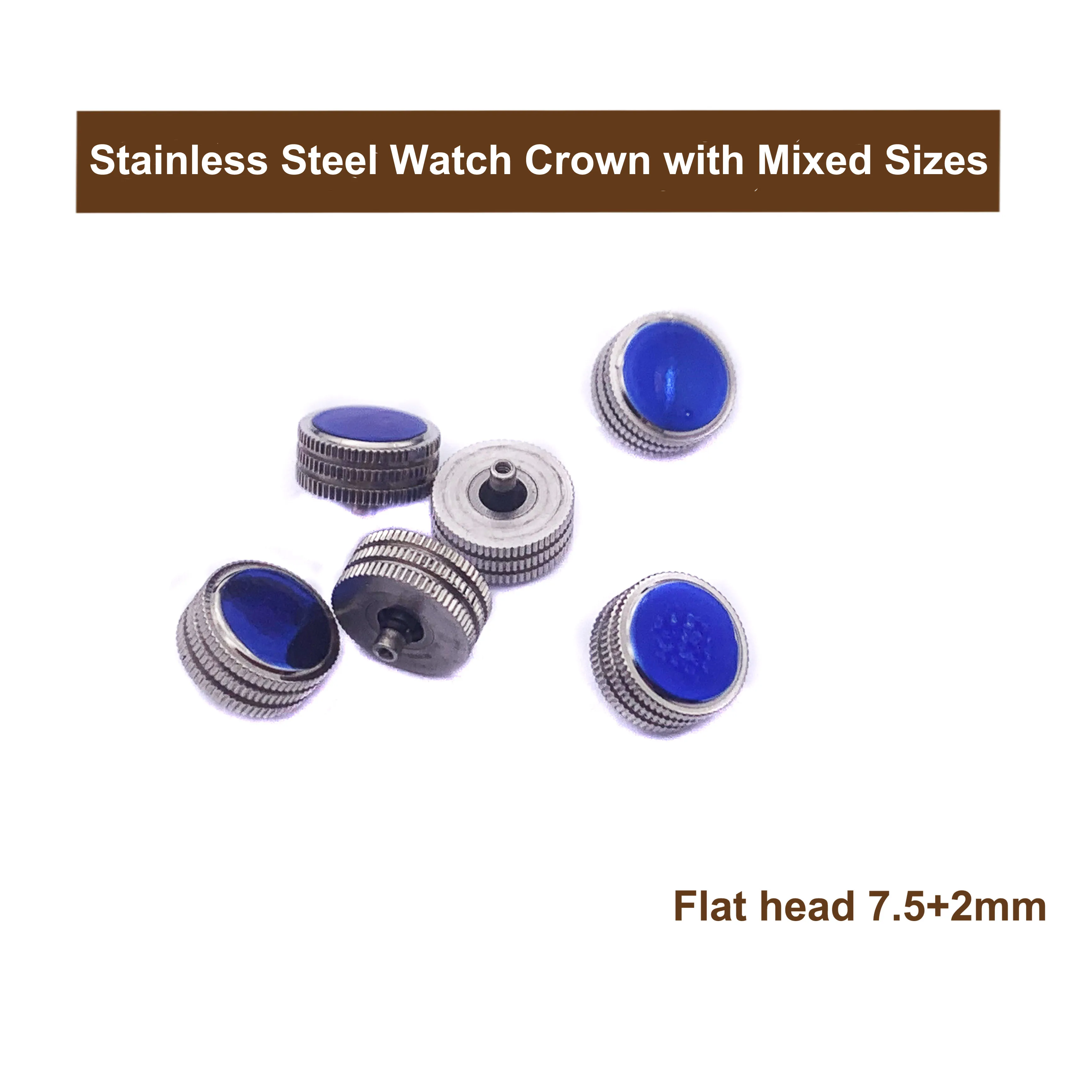 Stainless Steel Watch Crown Waterproof for Watch Repair and Replacement With Mixed Sizes